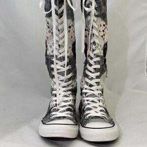 Converse - All Star Chuck Taylor Patchwork Knee High Boots - Women size 10